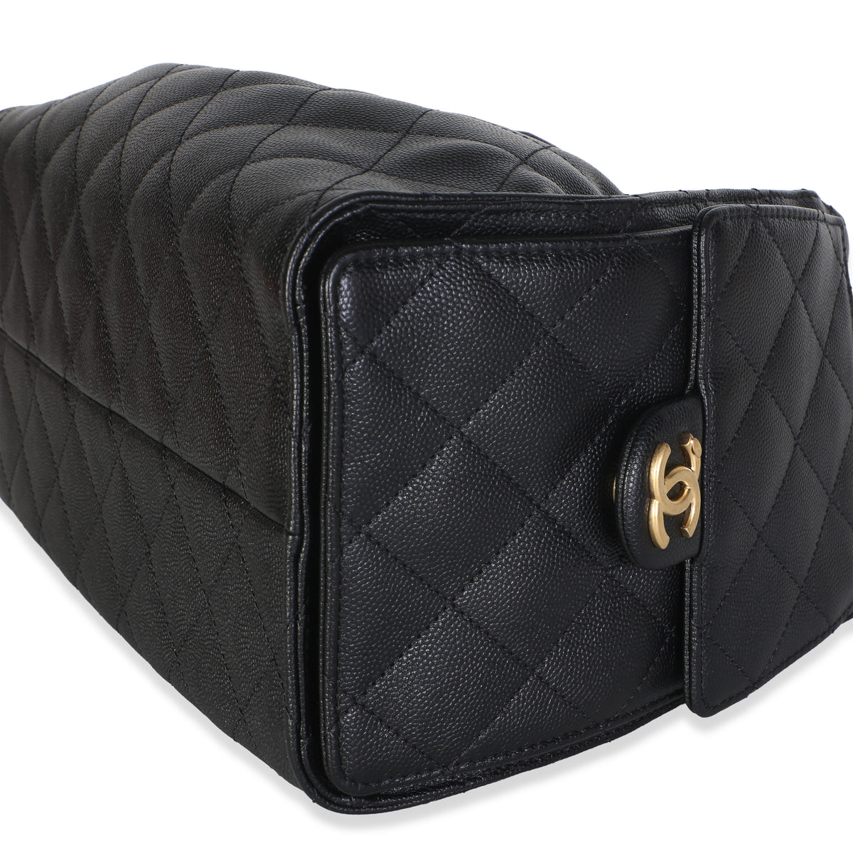 Chanel Black Quilted Caviar Small  25 Hobo Handbag 6