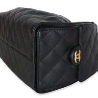 Chanel Black Quilted Caviar Small  25 Hobo Handbag 6