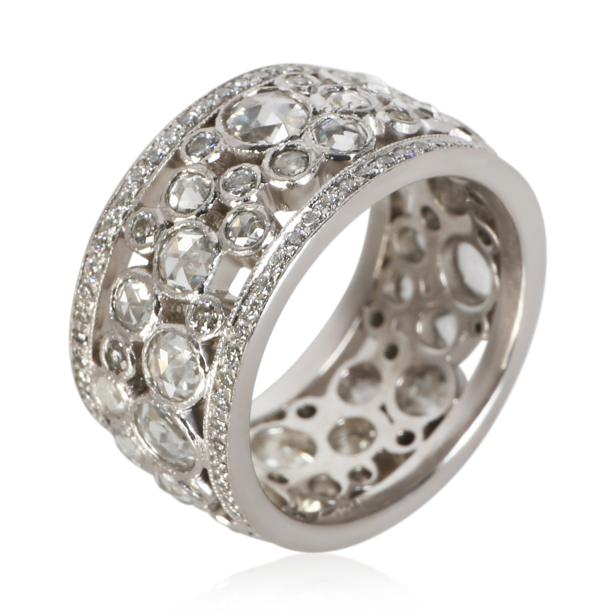 Tiffany & Co. Platinum Diamond Cobblestone Band 4
