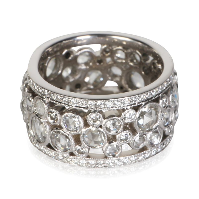 Tiffany & Co. Platinum Diamond Cobblestone Band fv