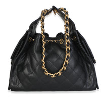 Chanel Black Quilted Caviar Small  25 Hobo Handbag 4