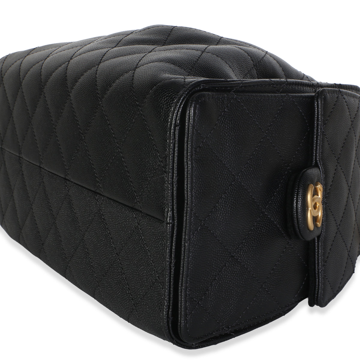 Chanel Black Quilted Caviar Small  25 Hobo Handbag 6