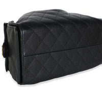 Chanel Black Quilted Caviar Small  25 Hobo Handbag 7