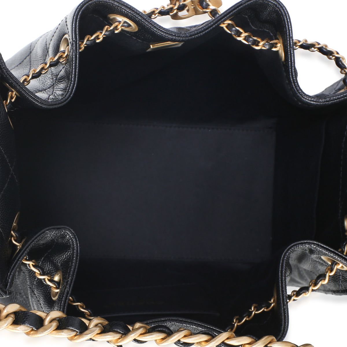 Chanel Black Quilted Caviar Small  25 Hobo Handbag 8