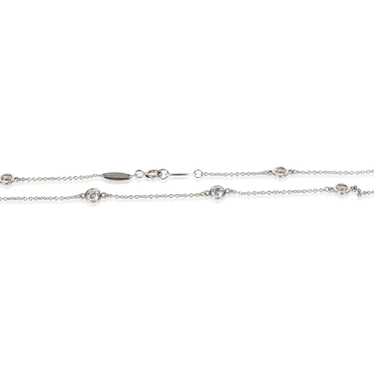 Tiffany & Co. Platinum Diamond Elsa Peretti Diamond By The Yard Necklace 2