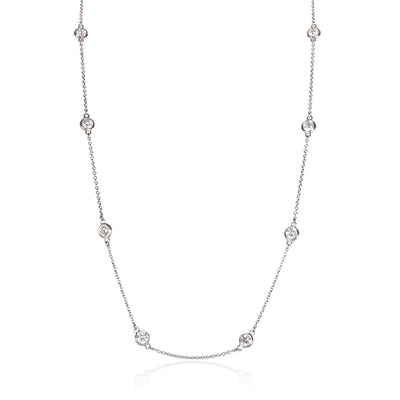 Tiffany & Co. Platinum Diamond Elsa Peretti Diamond By The Yard Necklace fv