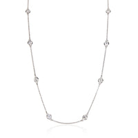 Tiffany & Co. Platinum Diamond Elsa Peretti Diamond By The Yard Necklace fv