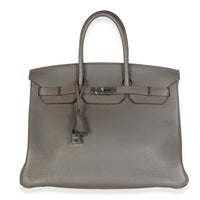 Hermès Etain Togo Birkin 35 PHW Handbag fv