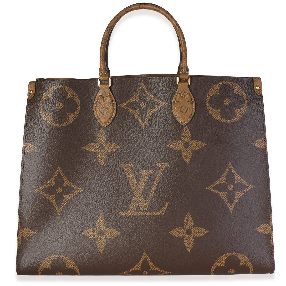 Louis Vuitton Monogram Reverse Canvas Onthego GM Handbag fv
