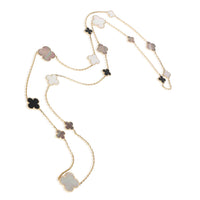 Van Cleef & Arpels Yellow Gold Mother Of Pearl and Onyx Magic Alhambra 16 Motif 2