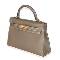 Hermès Etoupe Epsom Sellier Mini Kelly II 20 GHW Handbag 2