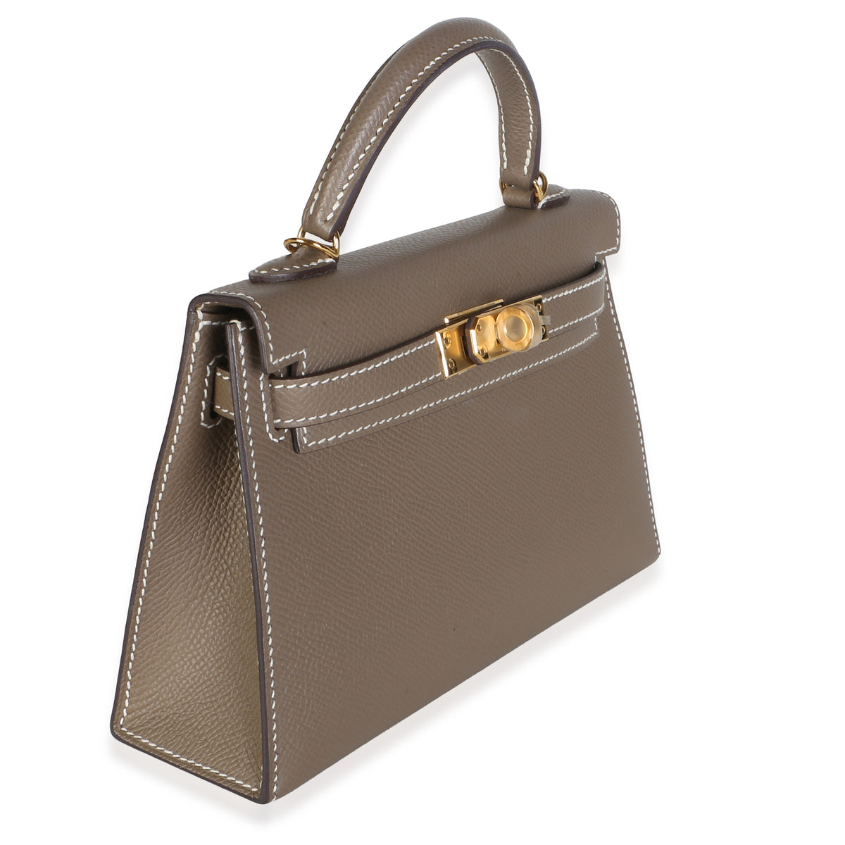 Hermès Etoupe Epsom Sellier Mini Kelly II 20 GHW Handbag 3
