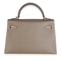 Hermès Etoupe Epsom Sellier Mini Kelly II 20 GHW Handbag 4