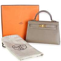 Hermès Etoupe Epsom Sellier Mini Kelly II 20 GHW Handbag 8