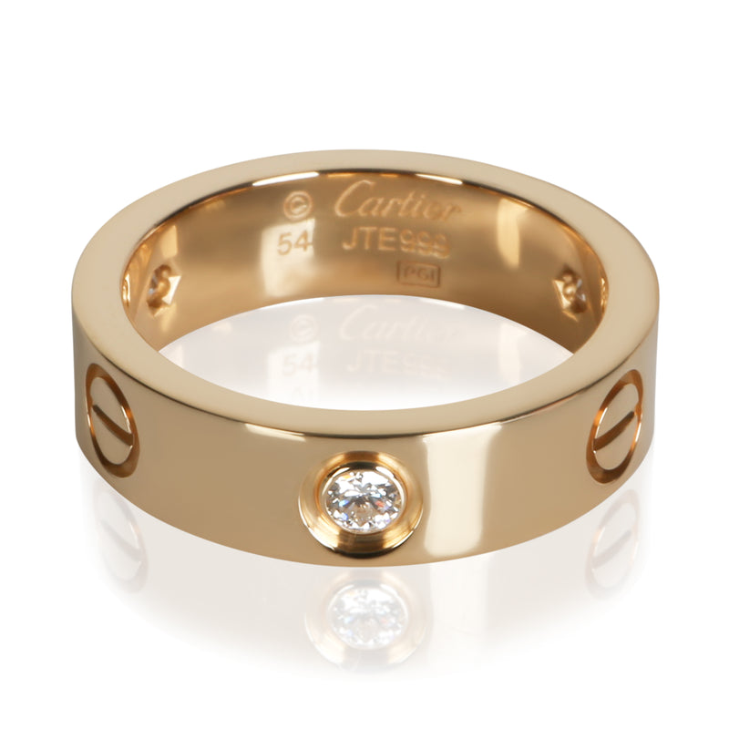 Cartier Yellow Gold Diamond Love Ring fv