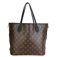 Louis Vuitton Black Monogram Canvas Calfskin Neverfull Inside Out MM Handbag 8