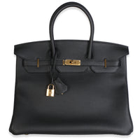 Hermès Black Togo Birkin 35 GHW Handbag fv