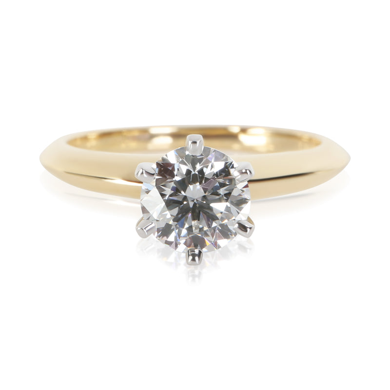 Tiffany & Co. 1 ct Round Brilliant Diamond Engagement Ring fv