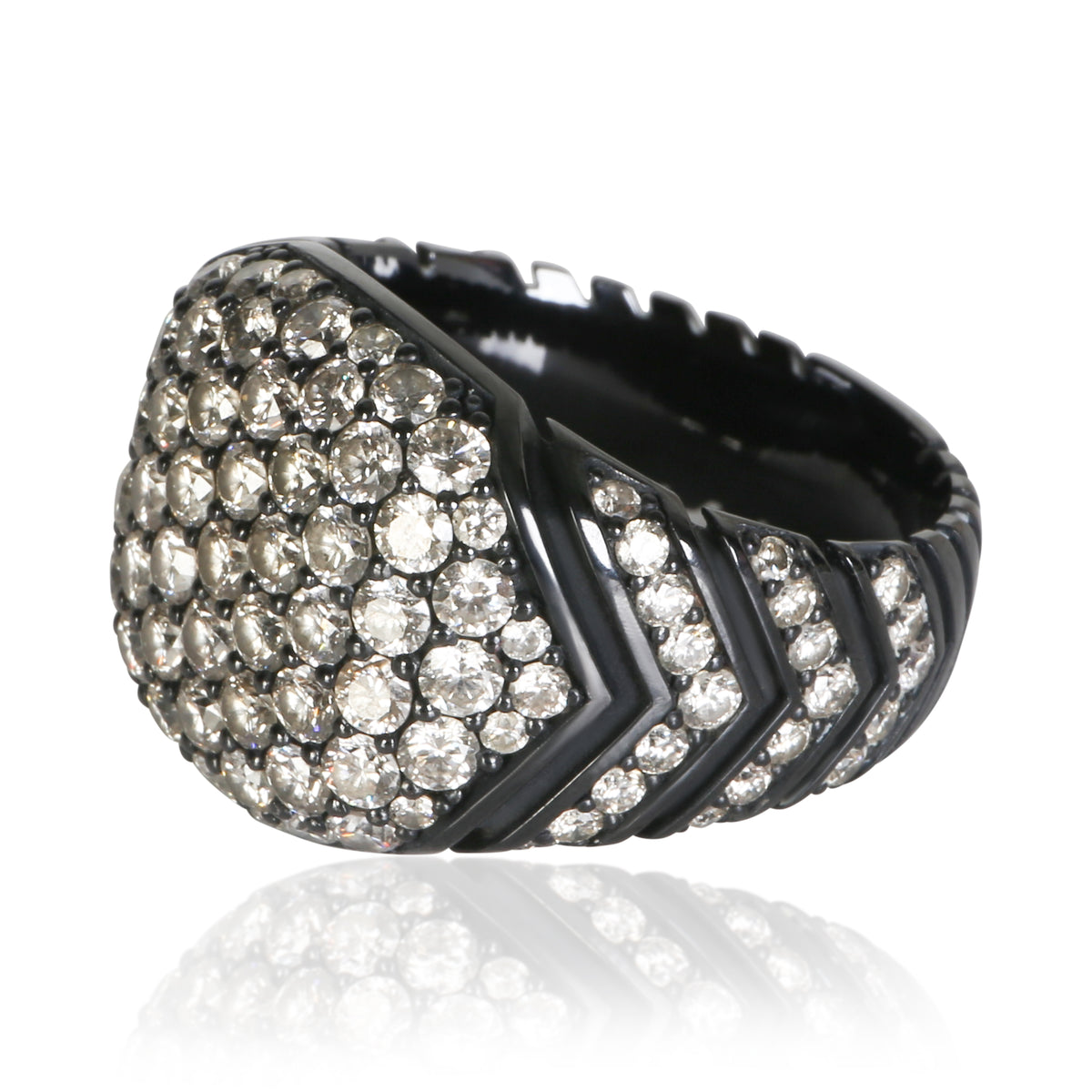David Yurman Diamond Chevron Signet Ring 2