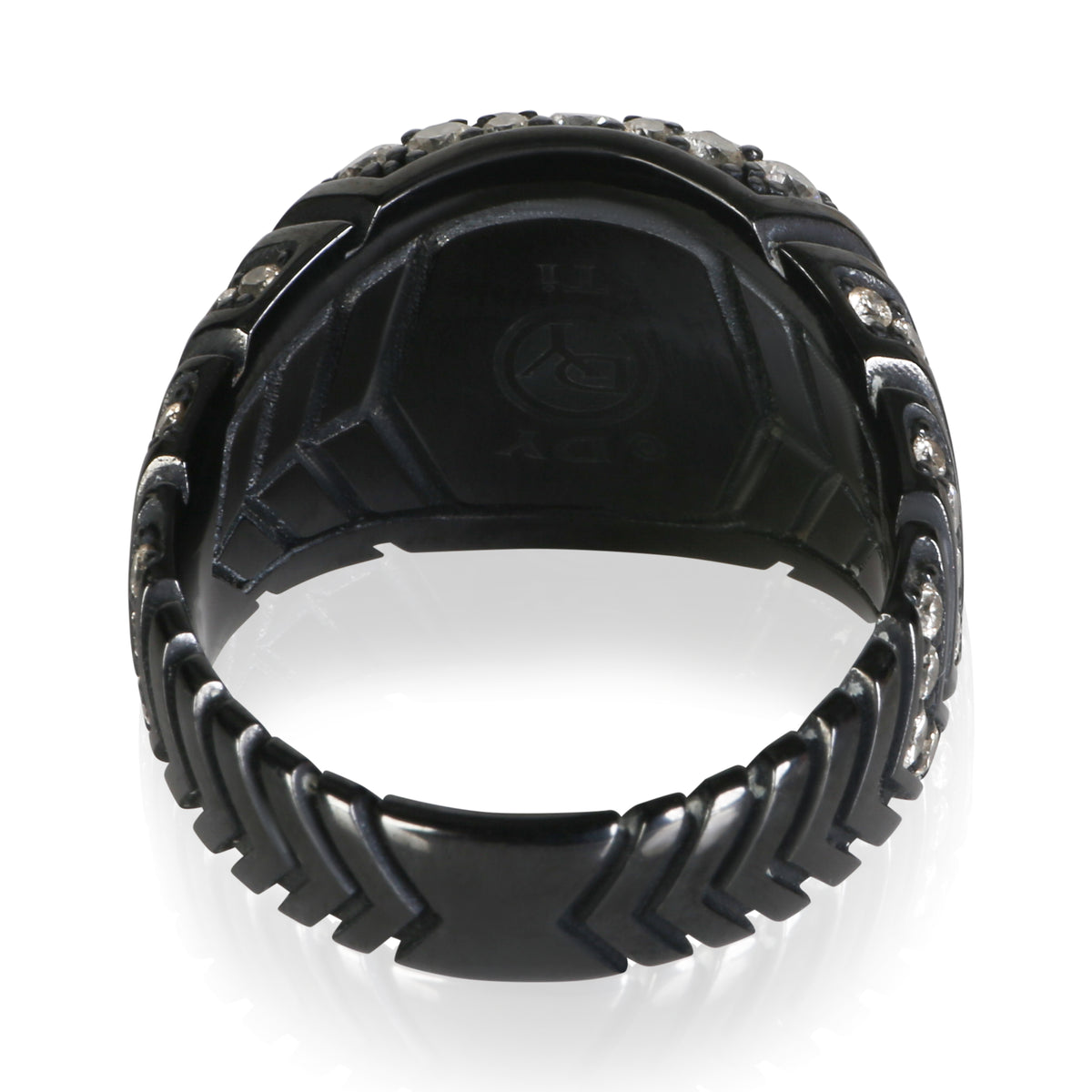 David Yurman Diamond Chevron Signet Ring 3