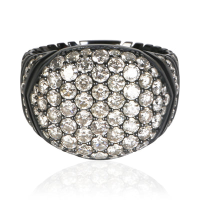 David Yurman Diamond Chevron Signet Ring fv