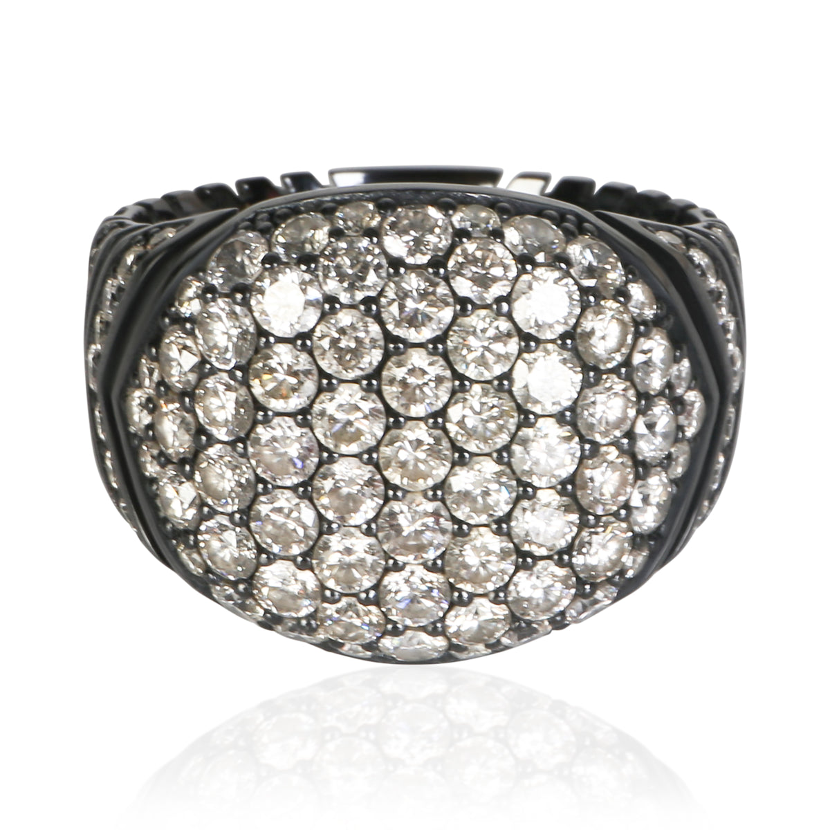 David Yurman Diamond Chevron Signet Ring fv