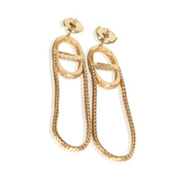 Hermès Yellow Gold Chaine d'Ancre Danae Earrings 2
