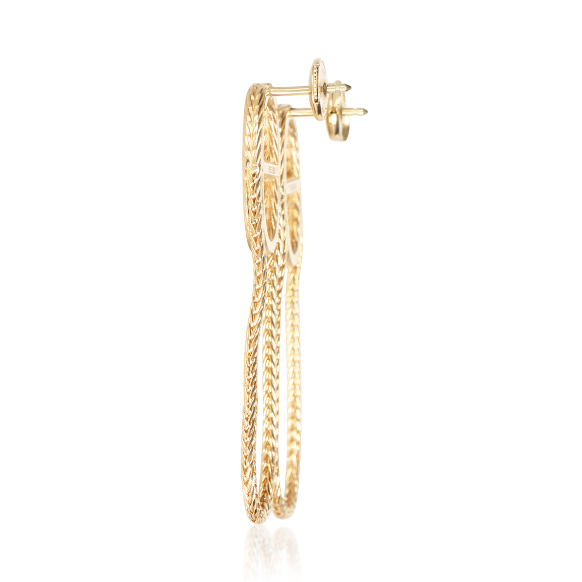Hermès Yellow Gold Chaine d'Ancre Danae Earrings 3