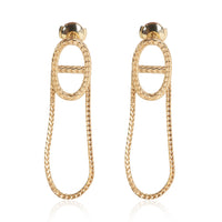 Hermès Yellow Gold Chaine d'Ancre Danae Earrings fv