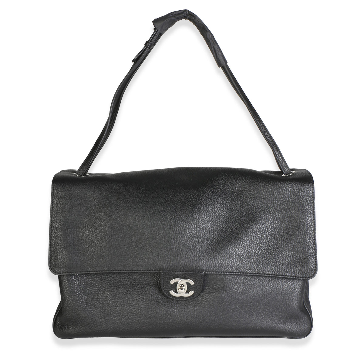 Chanel Black Grained Calfskin Souplissimo Maxi Flap Bag Handbag id