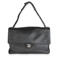 Chanel Black Grained Calfskin Souplissimo Maxi Flap Bag Handbag id