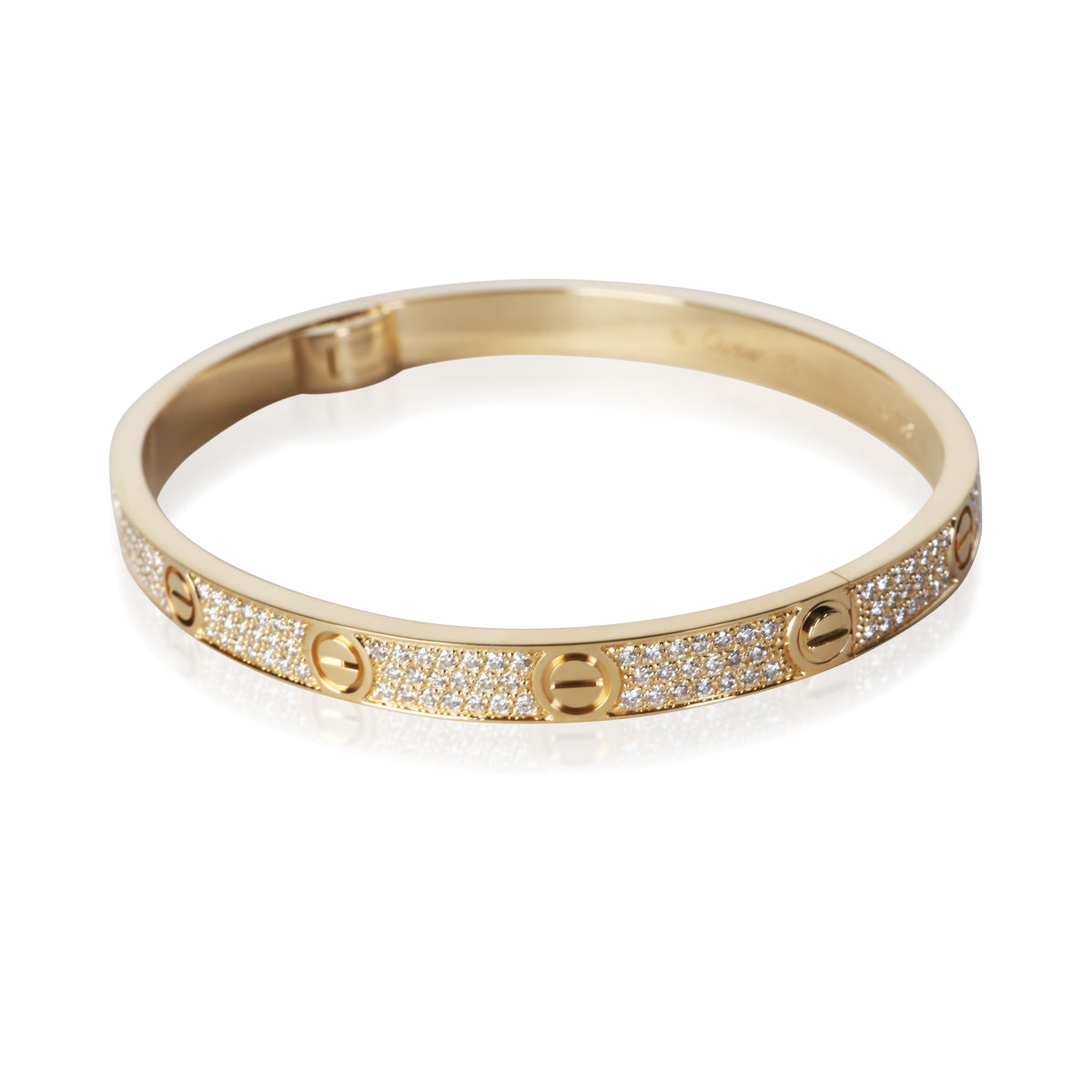 Cartier Yellow Gold Diamond Medium Model Love Bracelet 2