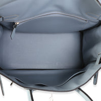 Hermès Bleu Lin Togo Birkin 30 PHW Handbag 10