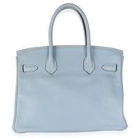 Hermès Bleu Lin Togo Birkin 30 PHW Handbag 4