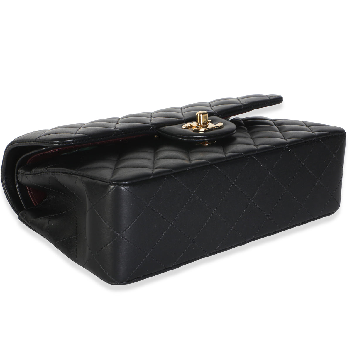 Chanel Black Quilted Lambskin Small Classic Double Flap Bag Handbag 7