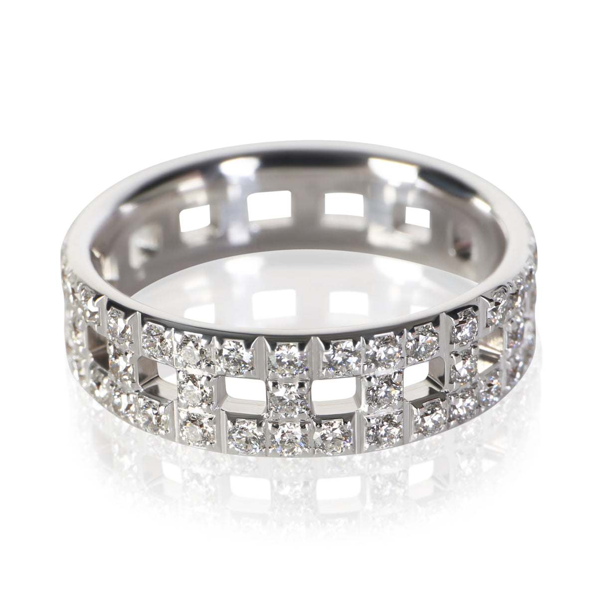 Tiffany & Co. White Gold Diamond Tiffany T True Wide Ring fv