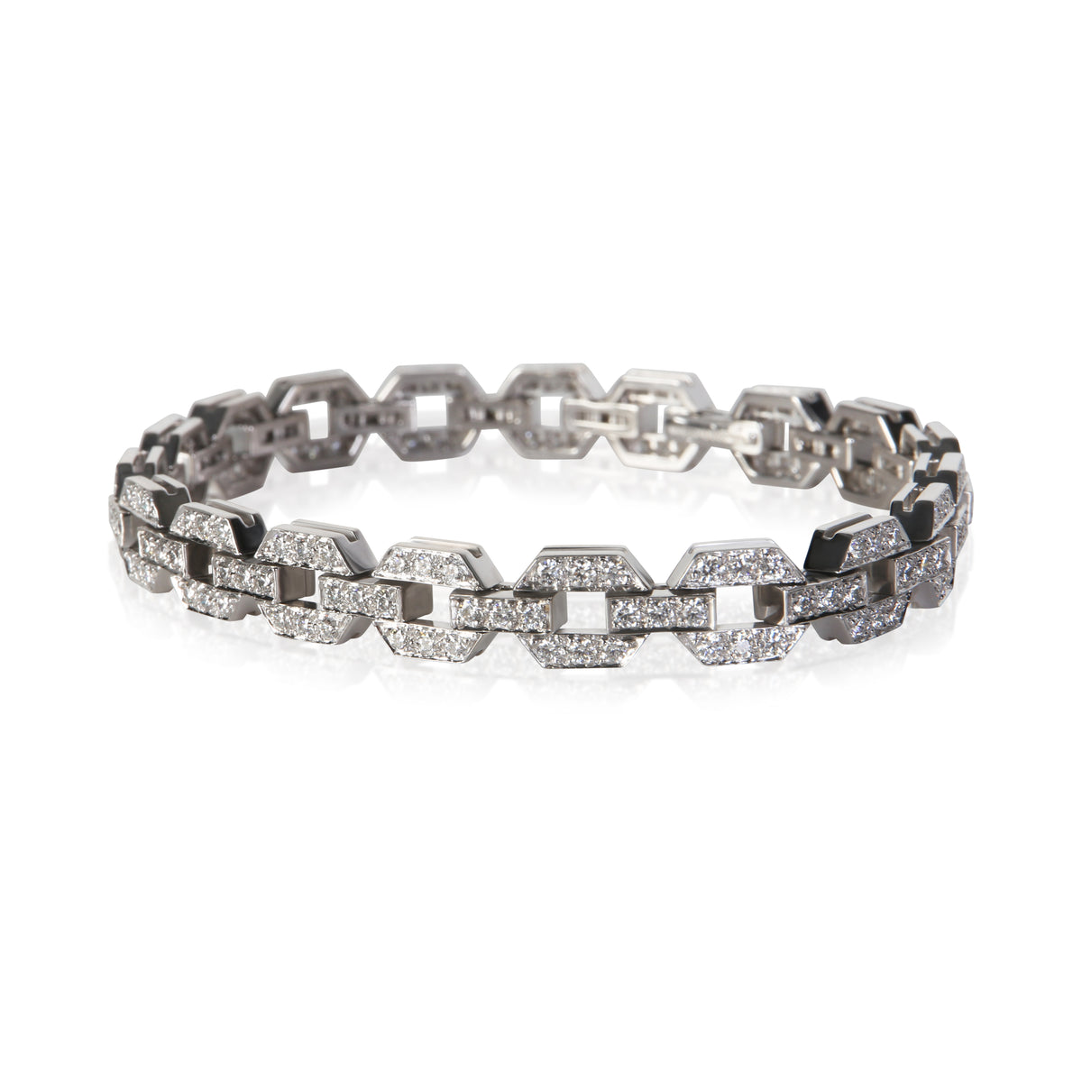 Tiffany & Co. Platinum Diamond Open Link Bracelet 2