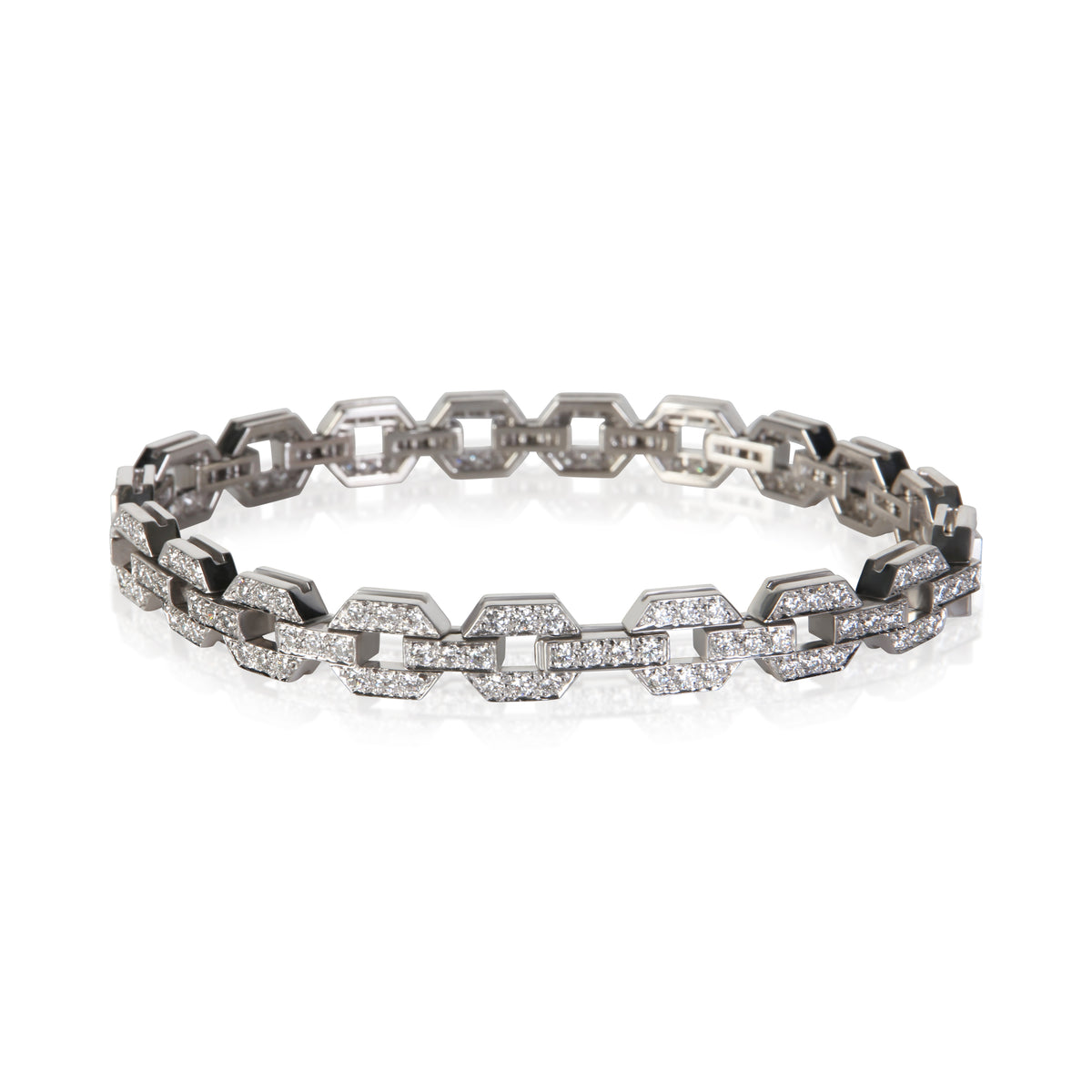 Tiffany & Co. Platinum Diamond Open Link Bracelet 3