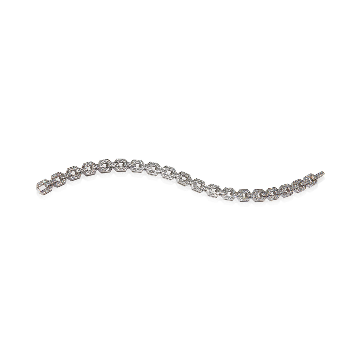 Tiffany & Co. Platinum Diamond Open Link Bracelet 5