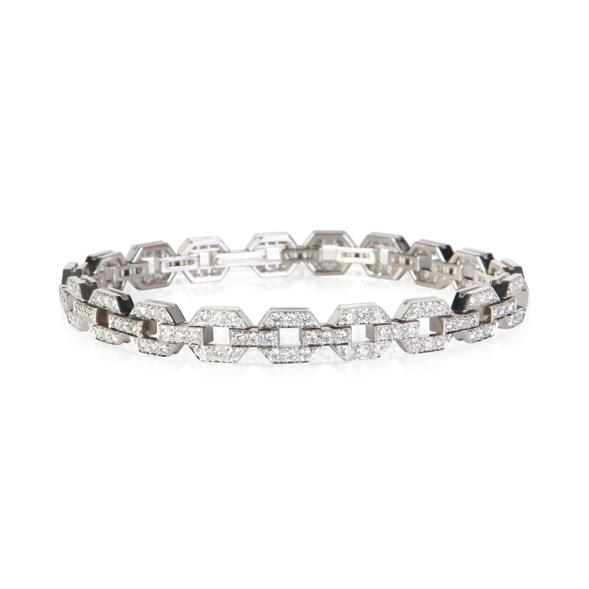 Tiffany & Co. Platinum Diamond Open Link Bracelet fv