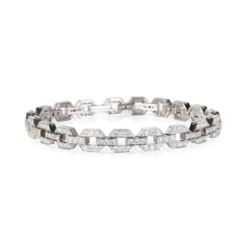 Tiffany & Co. Platinum Diamond Open Link Bracelet fv