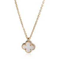 Van Cleef & Arpels Yellow Gold Mother Of Pearl Sweet Alhambra Pendant fv