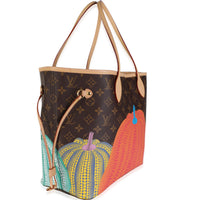 Louis Vuitton x Kusama Monogram Canvas Pumpkin Neverfull MM NM Handbag 4
