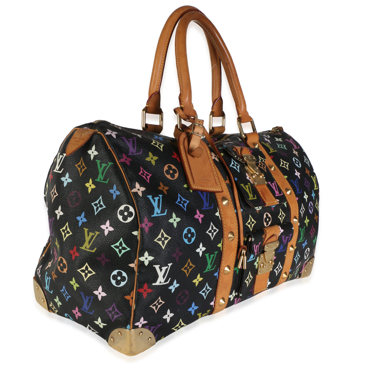 Louis Vuitton x TM Black Monogram Multicolore Keepall 45 Handbag 3