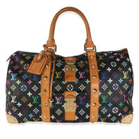 Louis Vuitton x TM Black Monogram Multicolore Keepall 45 Handbag fv