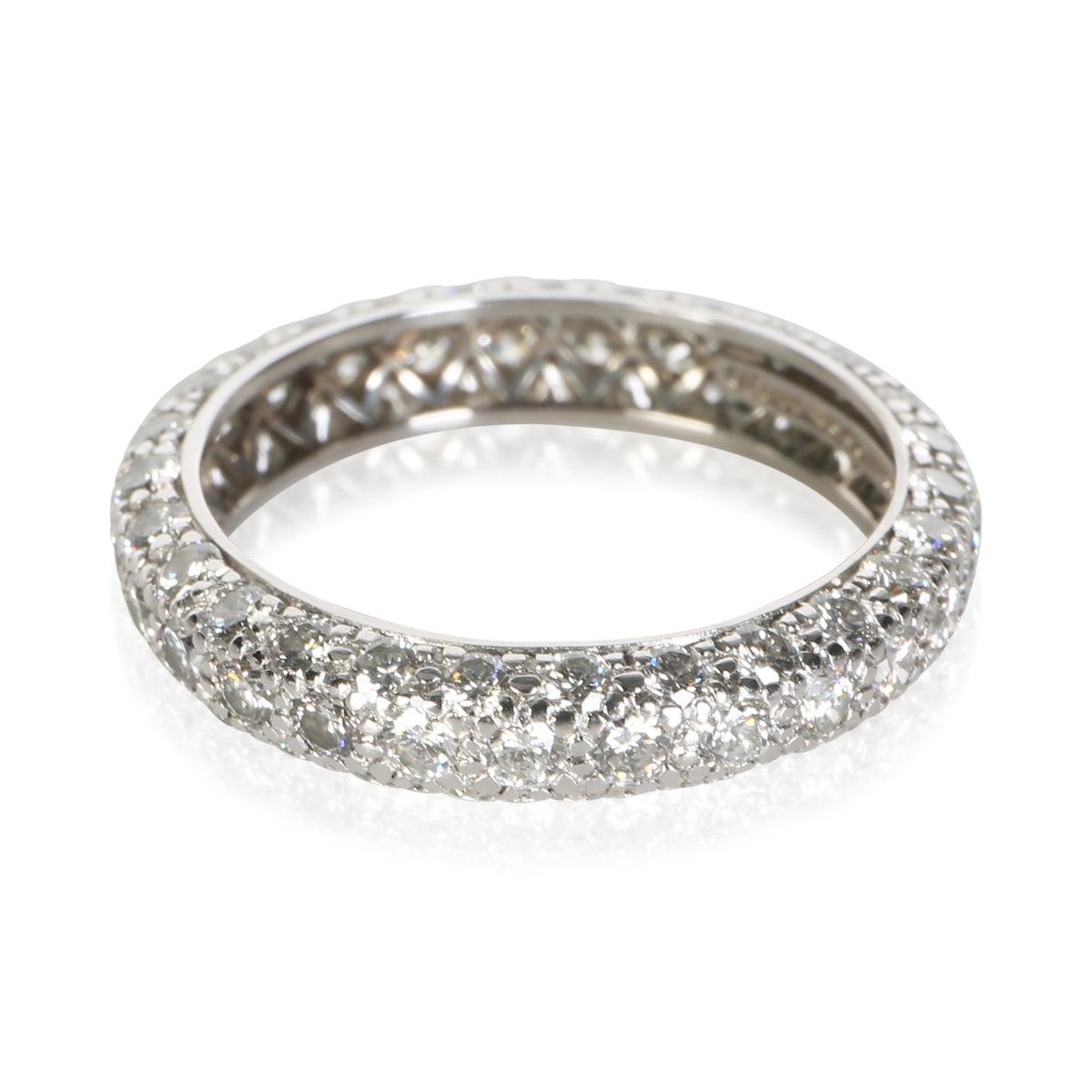 Tiffany & Co. Platinum Diamond Etoile 3 Row Band 2