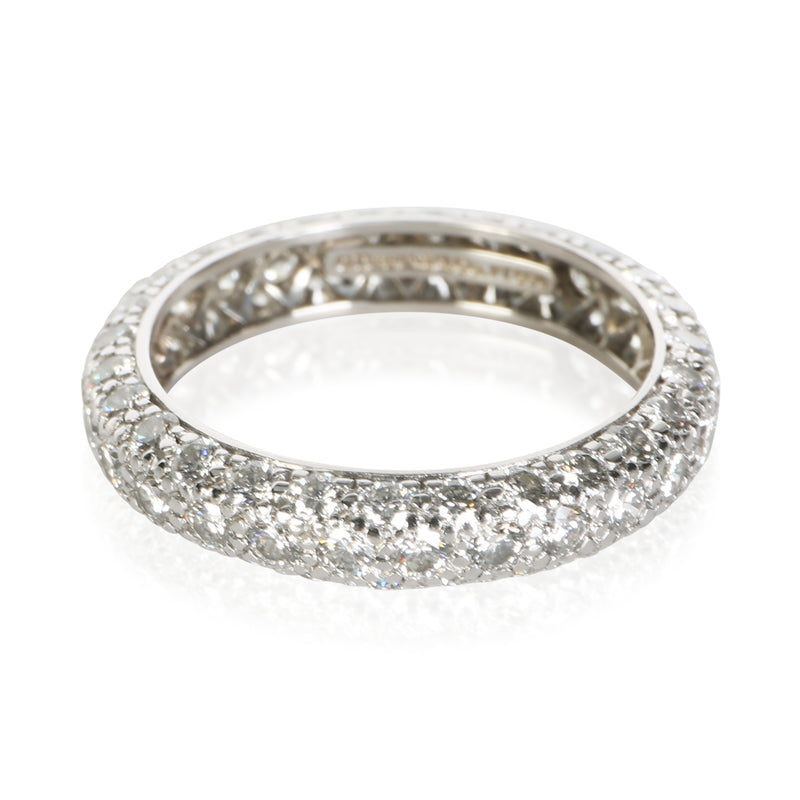Tiffany & Co. Platinum Diamond Etoile 3 Row Band fv