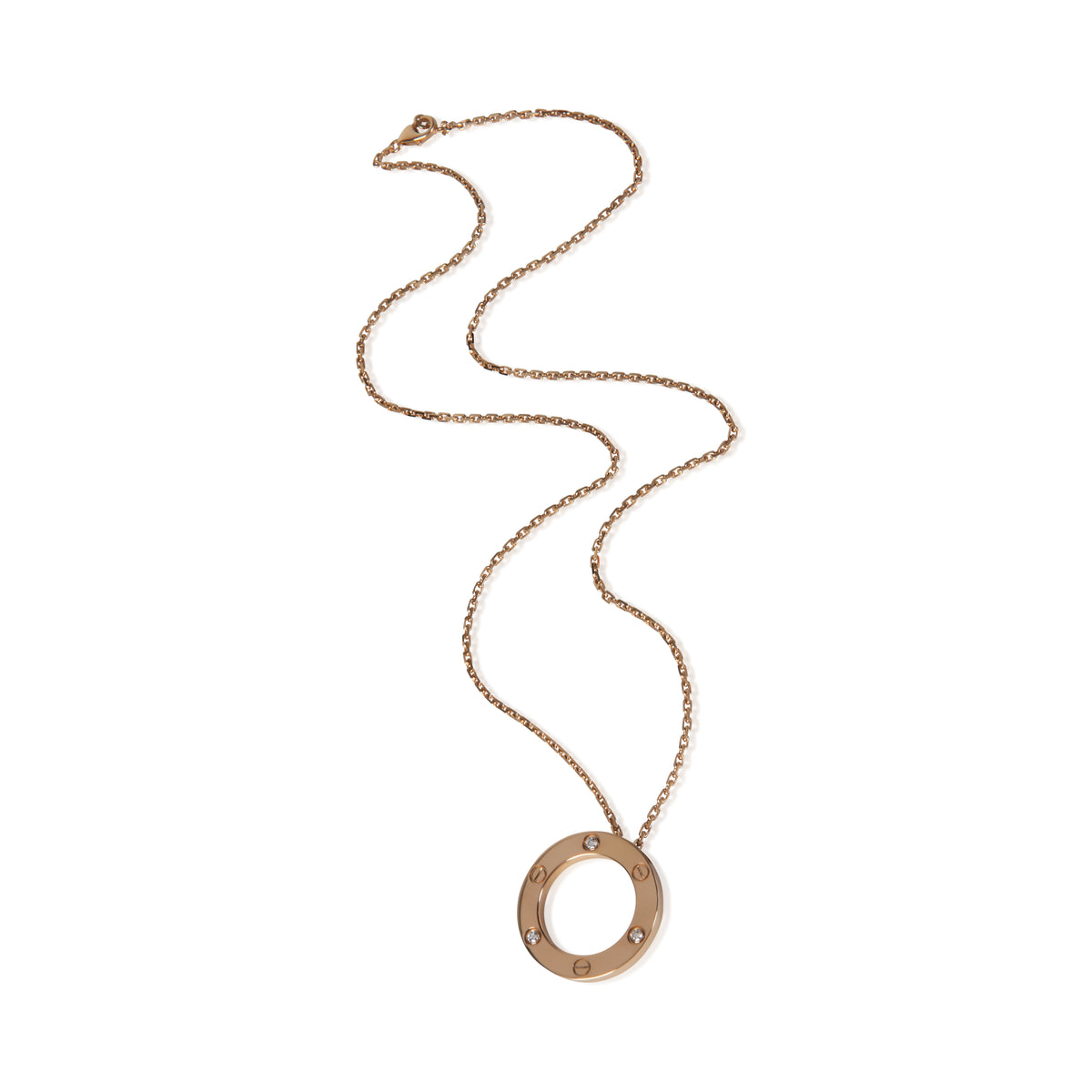 Cartier Rose Gold Diamond Love Pendant 4