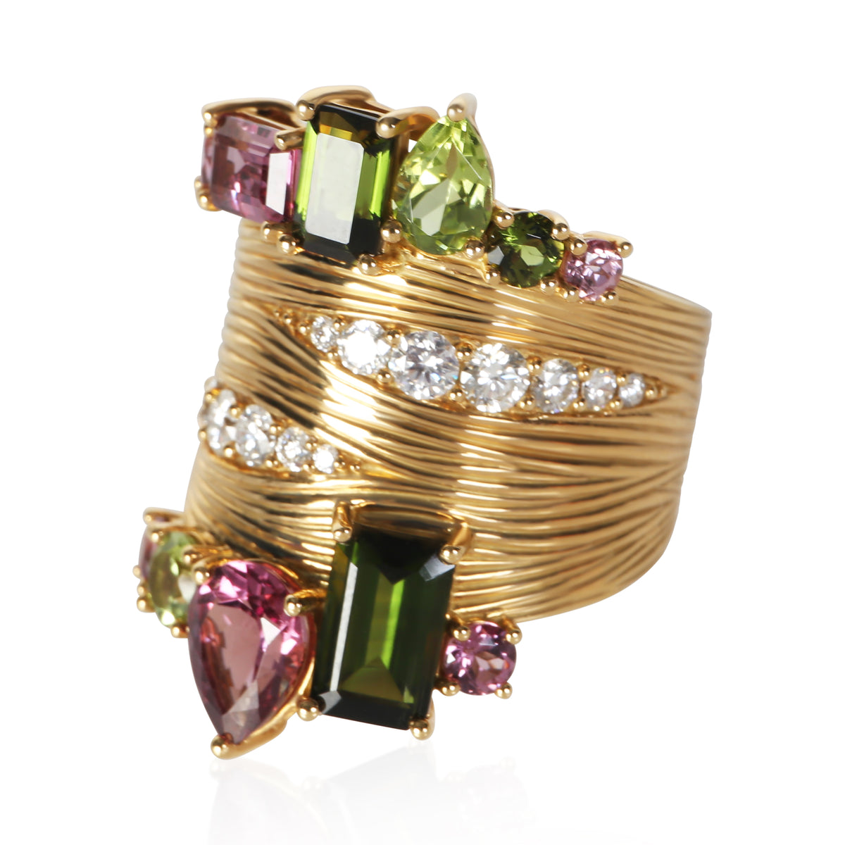 Hueb Yellow Gold Diamond Amazonia Buriti Pomar Ring 2