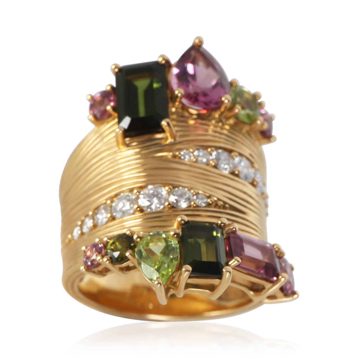 Hueb Yellow Gold Diamond Amazonia Buriti Pomar Ring 5